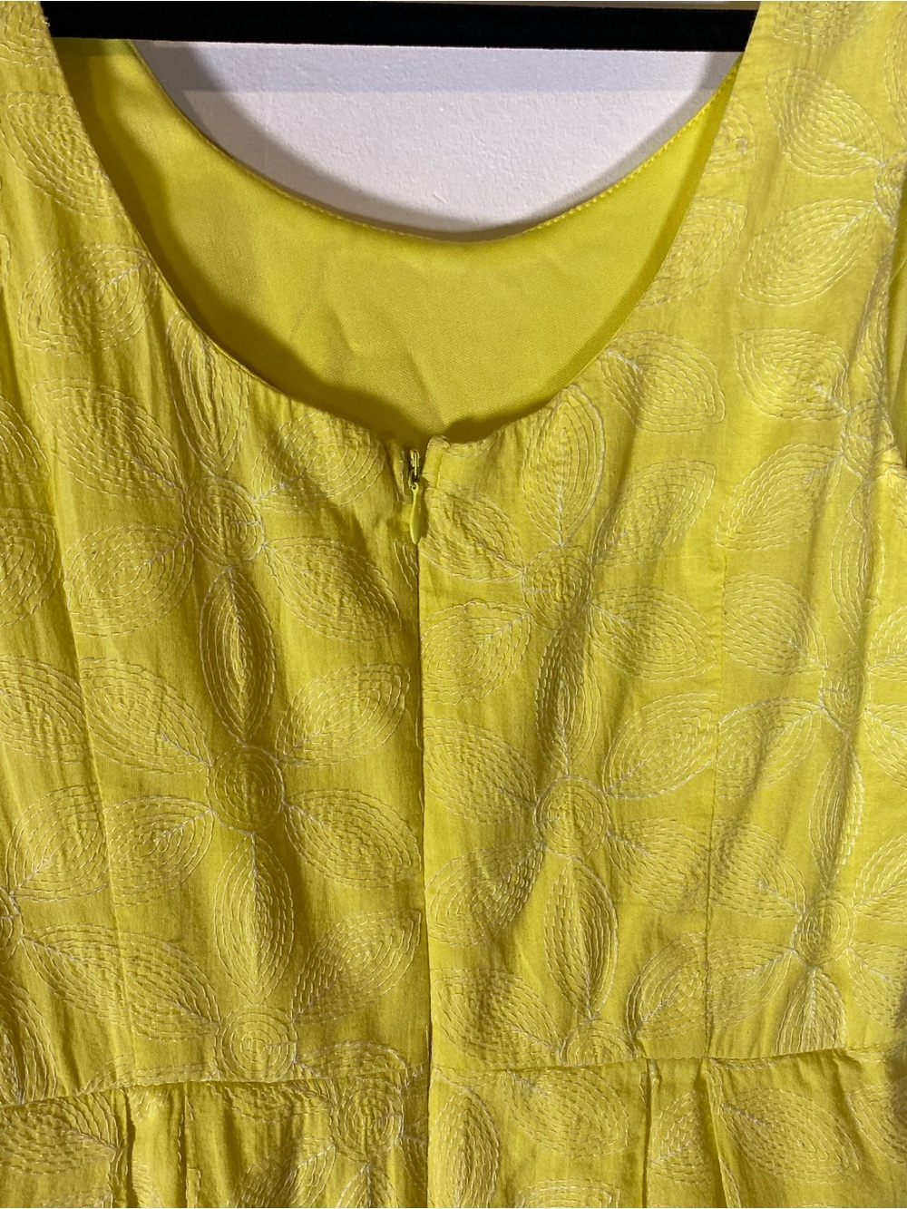 Forever 21 Yellow Floral Embroidered Sundress Cottagecore Lemoncore M Preppy - Picture 7 of 12